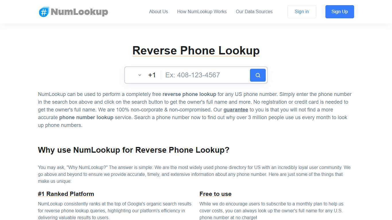 Reverse Phone Lookup
